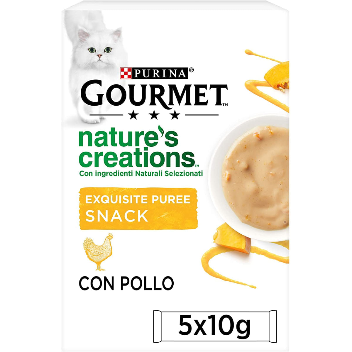 Gourmet Nature's Creations Puré con Pollo e Zucca 5x10gr Gourmet Nature's Creations Puré con Pollo e Zucca 5x10gr